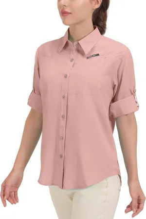 Little Donkey Andy Women's UPF 50 UV Protection Shirt, Breathable Long Sleeve Fishing Hiking Shirts, Quick Dry
