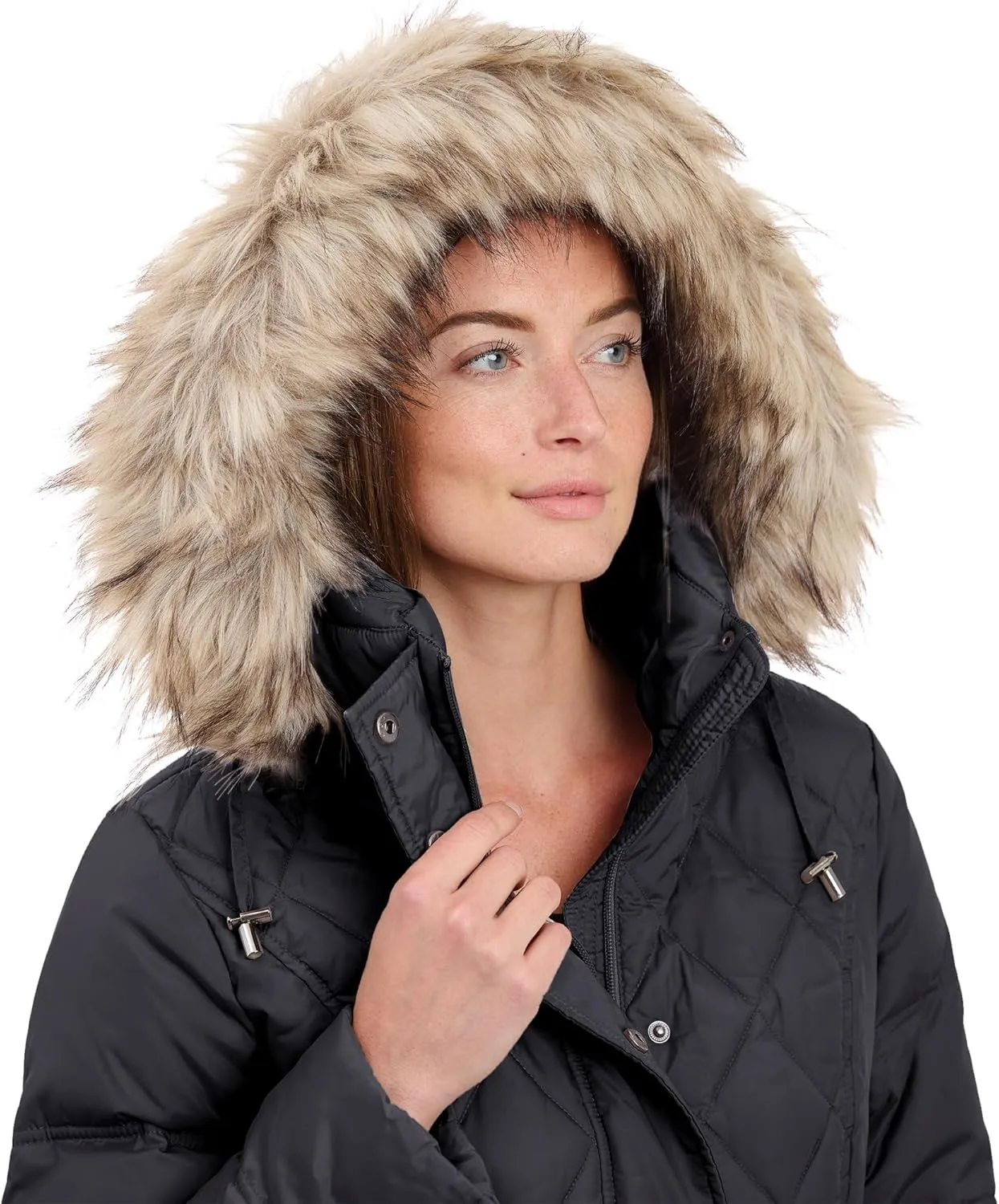 London Fog Women's Diamond Quilted Down Coat