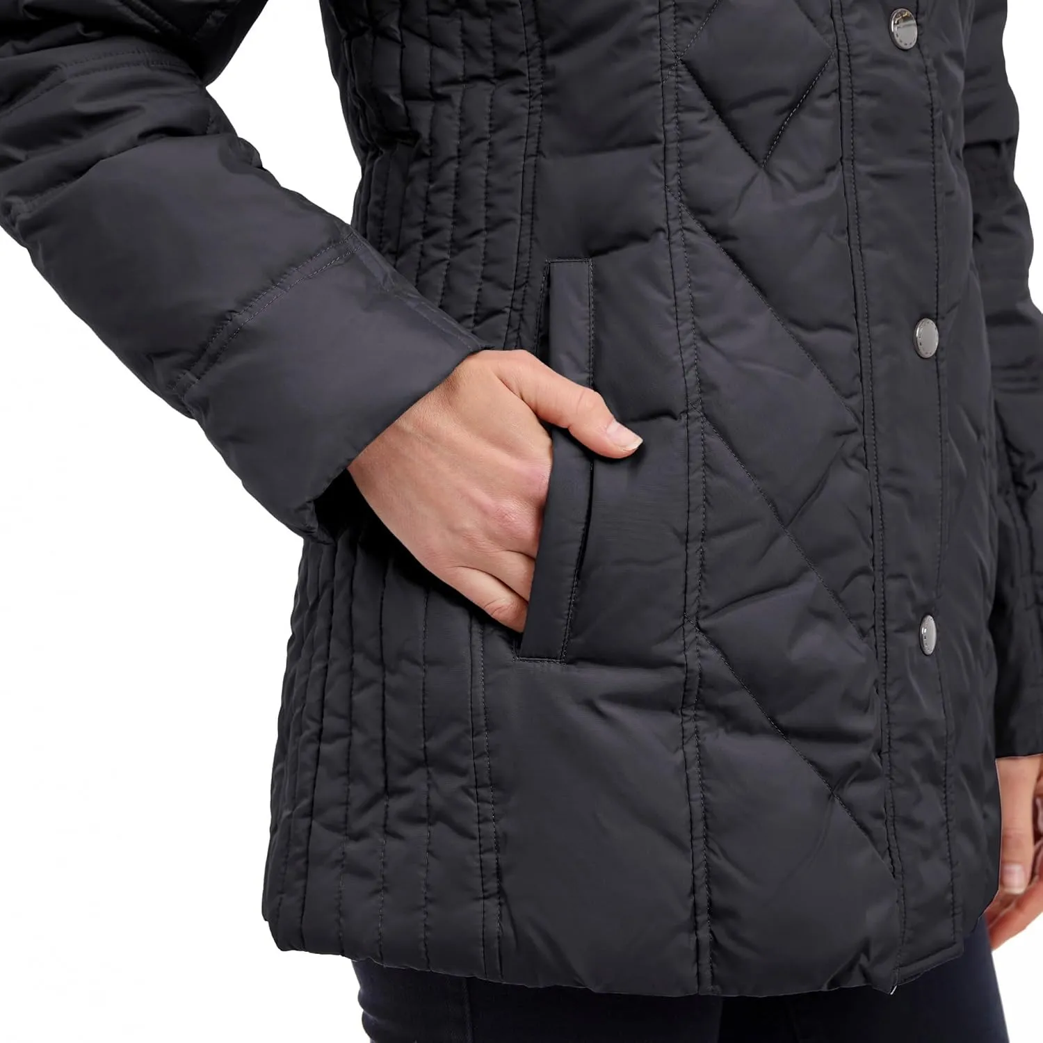 London Fog Women's Diamond Quilted Down Coat