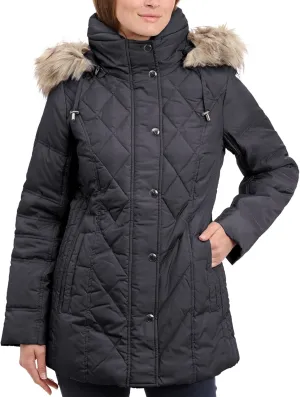 London Fog Women's Diamond Quilted Down Coat