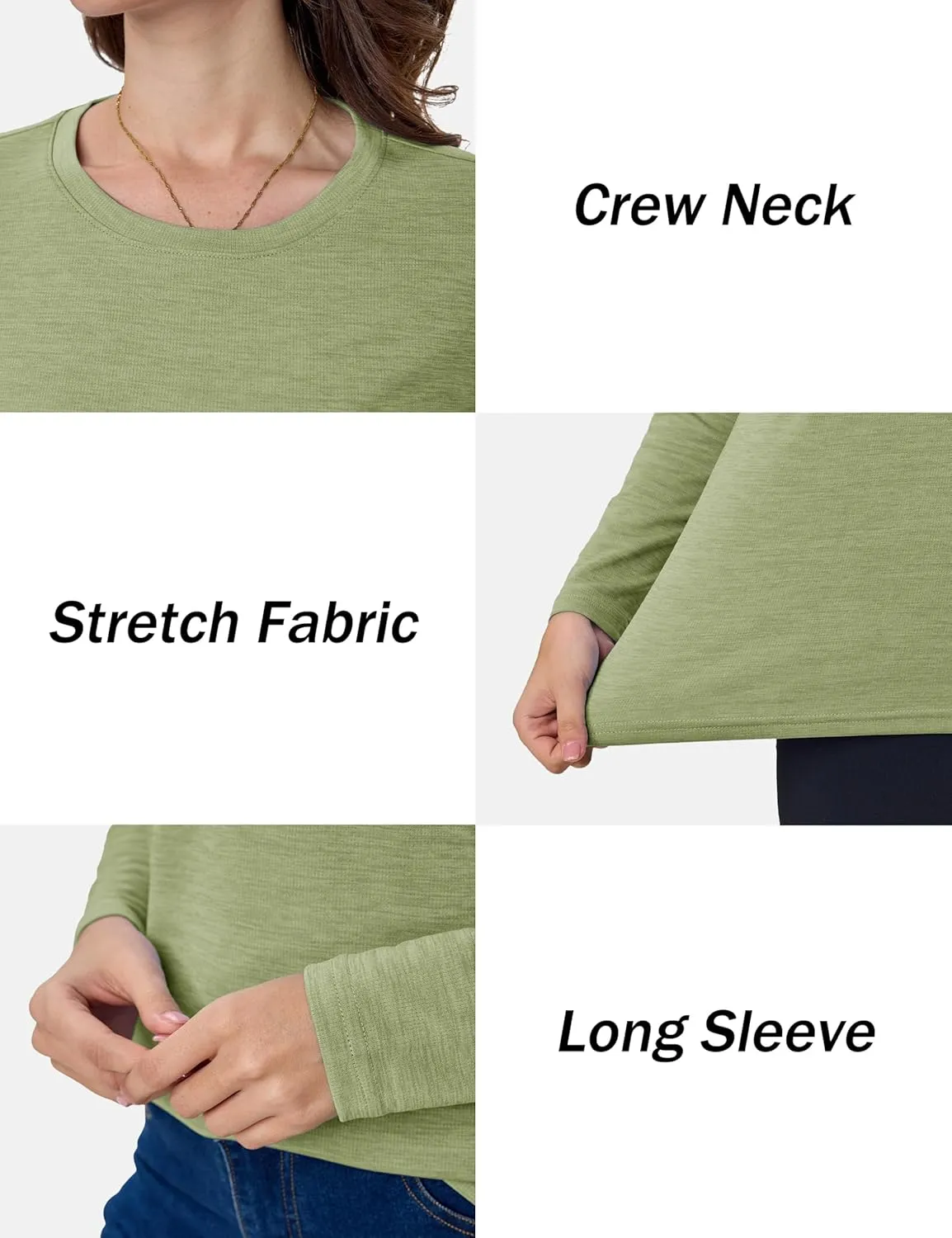 MAGCOMSEN Women's Long Sleeve Shirts UPF 50  Sun Protection Quick Dry Athletic Running Workout Tops Rash Guard