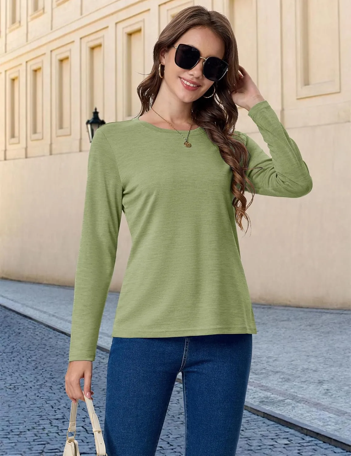 MAGCOMSEN Women's Long Sleeve Shirts UPF 50  Sun Protection Quick Dry Athletic Running Workout Tops Rash Guard