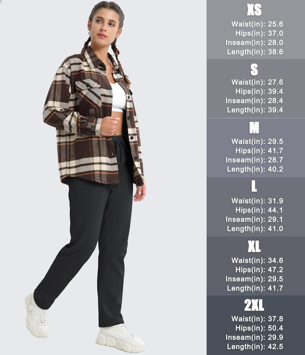 MAGCOMSEN Women's Sherpa Lined Sweatpants Winter Warm Fleece Pants Water Resistant Thermal Pants for Lounge Outdoor Snow