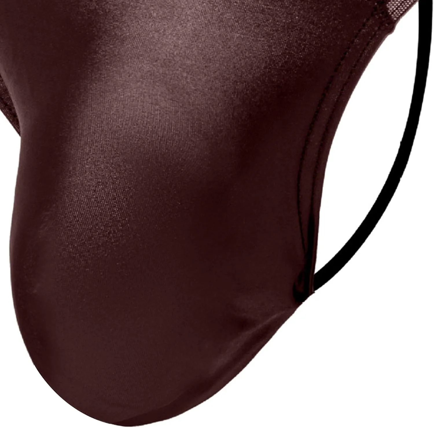 Maiyifu-GJ Men's Sexy Transparent Mesh Thong Performance Breathable Briefs Leather G-String Underwear