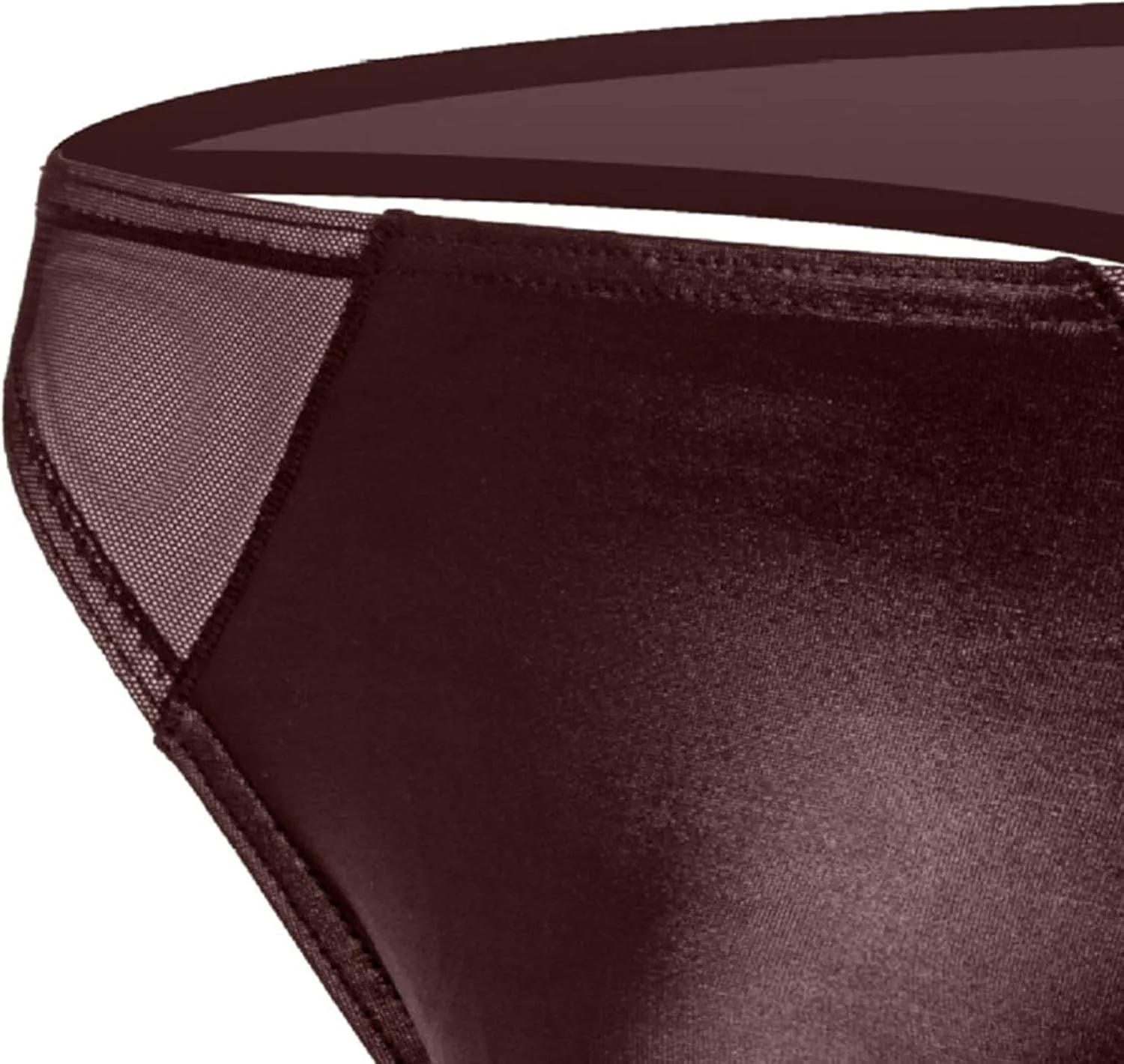 Maiyifu-GJ Men's Sexy Transparent Mesh Thong Performance Breathable Briefs Leather G-String Underwear