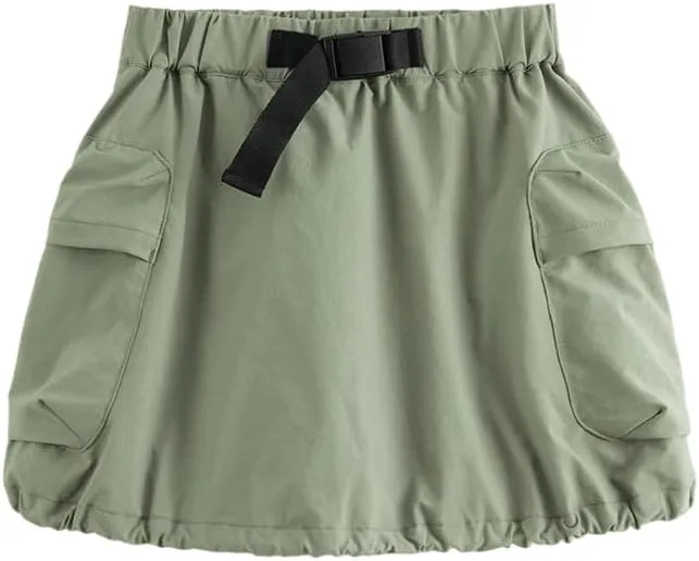 marc & janie Girls Outdoor Lightweight Quick-Dry Skort Pants Elastic Drawstring Breathable Utility Skirts 250261