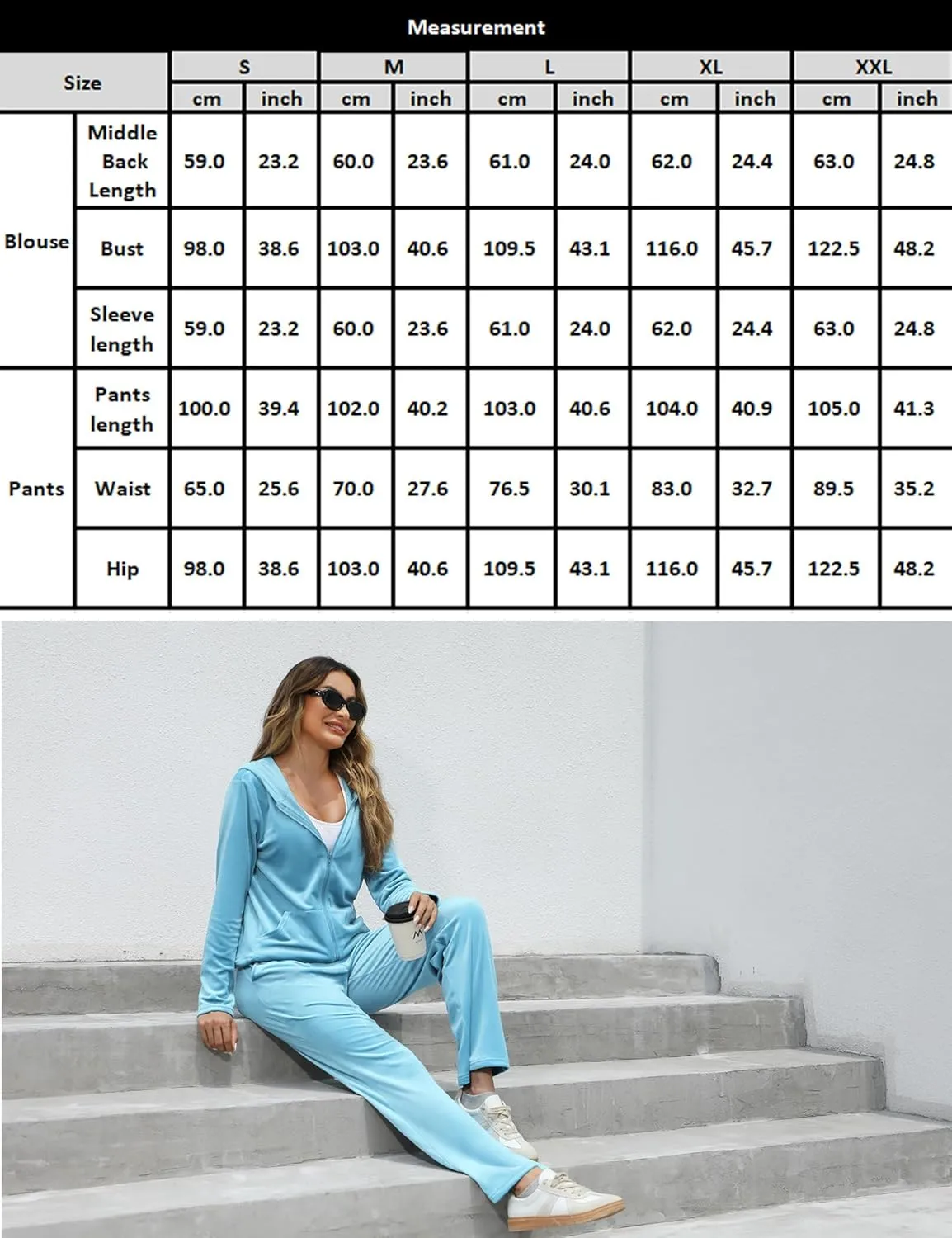 Marvmys Velour Tracksuit Womens 2 Piece Outfits Velvet Sweatsuit Jogging Suit Full Zip Up Hoodie and Sweatpants Set
