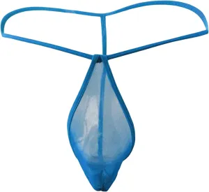 Men Mesh See Through Thongs G String T Back Bikini Underwear Quick Dry Lightweight Breathable Brief Low Rise Underpant