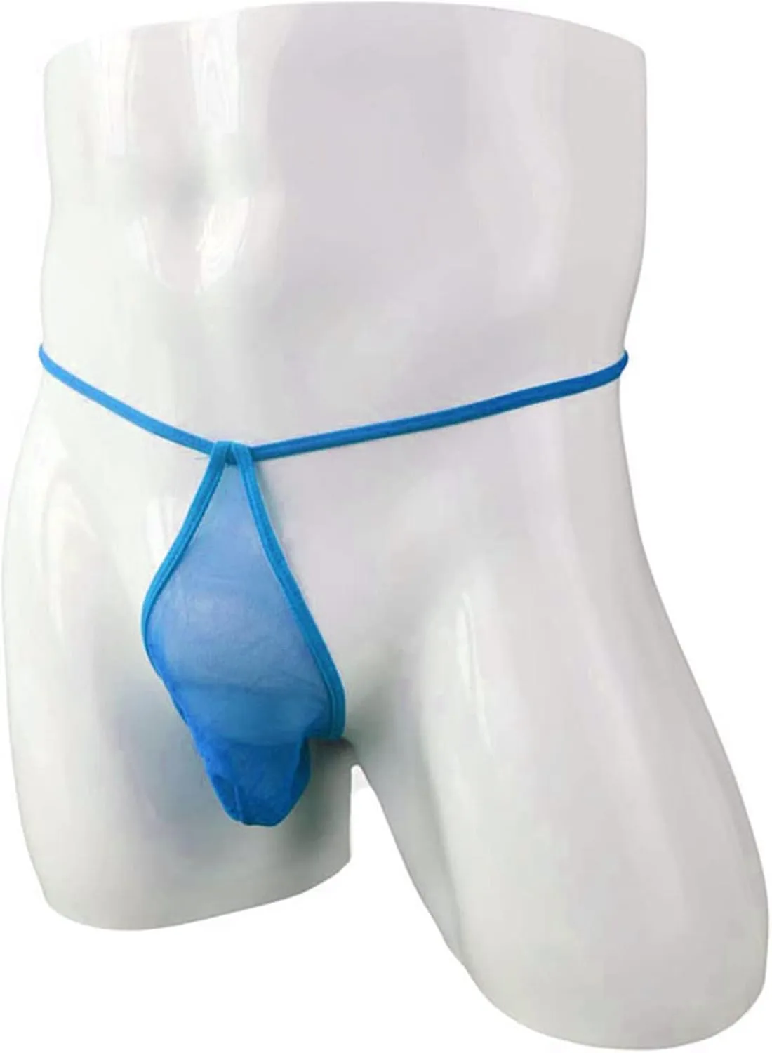 Men Mesh See Through Thongs G String T Back Bikini Underwear Quick Dry Lightweight Breathable Brief Low Rise Underpant