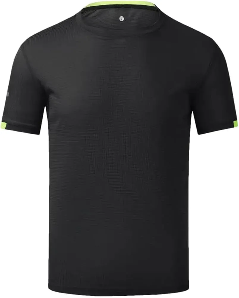 Men Quick Drying Round Neck T Shirt with Short Sleeves Breathable Fitness and Leisure Team Wear Running Shirt