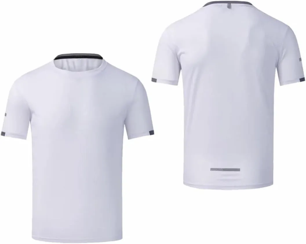 Men Quick Drying Round Neck T Shirt with Short Sleeves Breathable Fitness and Leisure Team Wear Running Shirt