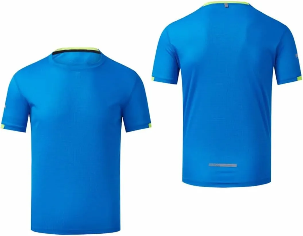 Men Quick Drying Round Neck T Shirt with Short Sleeves Breathable Fitness and Leisure Team Wear Running Shirt