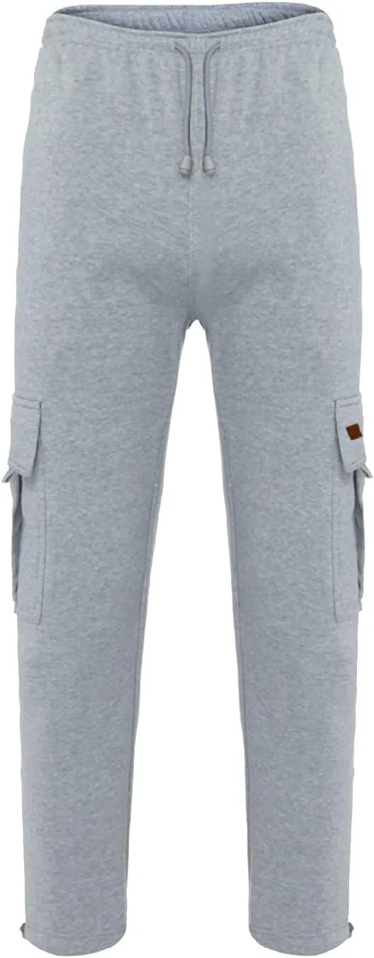 Men's Casual Cotton Linen Pants Sweatpants with Pockets Solid Color Loose Straight Legs Trousers Hiking Joggers