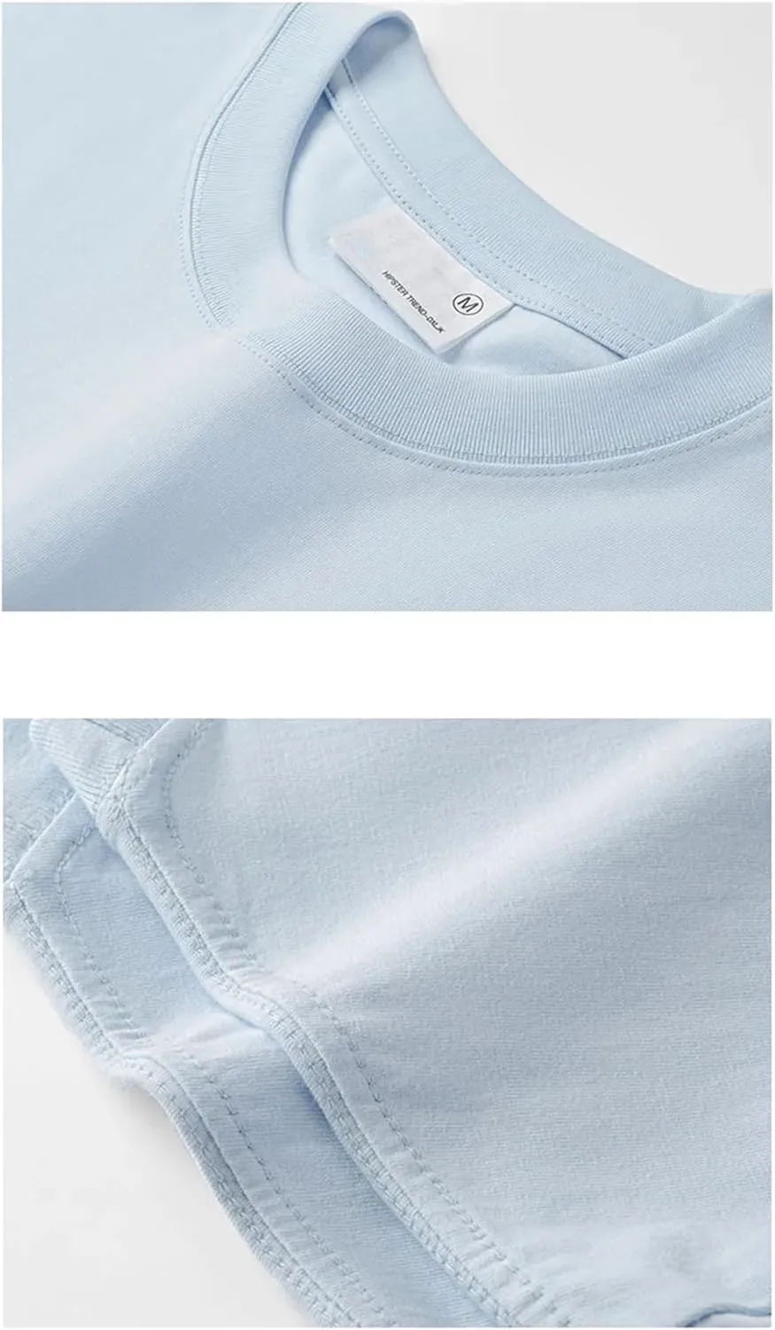 Men's Cotton Shirts Oversized Unisex Short Sleeves Casual Loose Drop Shoulder Short-Sleeve T-Shirt Undershirt