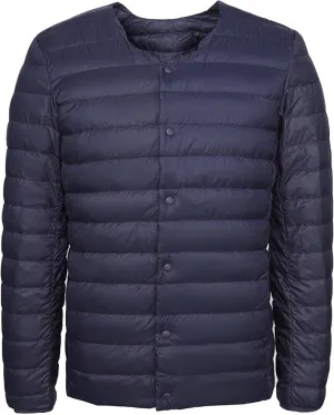 Men's Down Jacket Male Lightweight Puffer Winter Collarless Jacket Man Warm Inner Down Jacket Liner