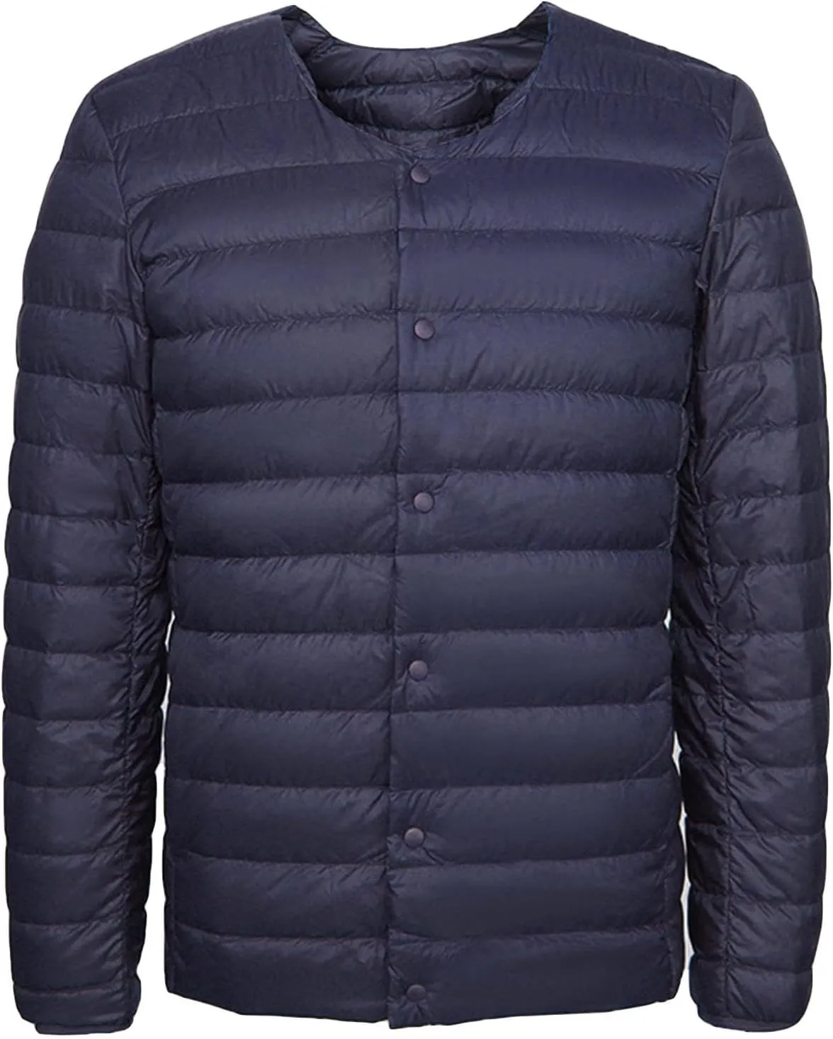 Men's Down Jacket Male Lightweight Puffer Winter Collarless Jacket Man Warm Inner Down Jacket Liner