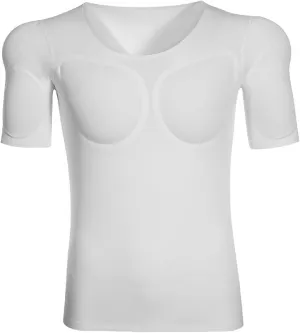 Men's Fake Muscles Shirts, Invisible Chest Padded Underwear, Enhancers Strong Shoulder Undershirt