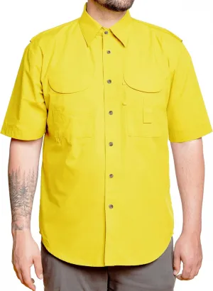 Mens Fishing Shirt Short Sleeve Button Down Quick Dry Outdoor Hiking Shirt Lightweight Breathable
