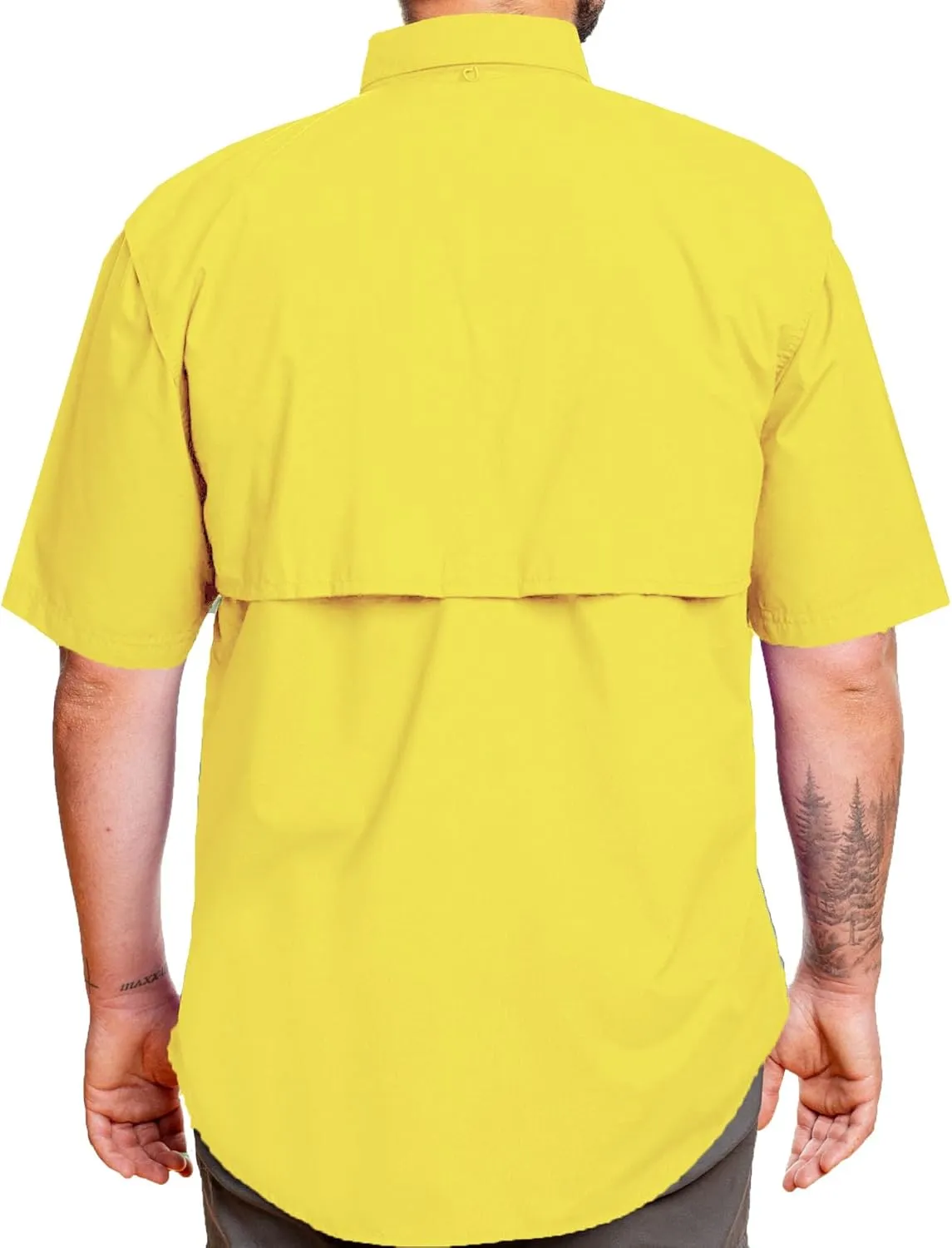 Mens Fishing Shirt Short Sleeve Button Down Quick Dry Outdoor Hiking Shirt Lightweight Breathable
