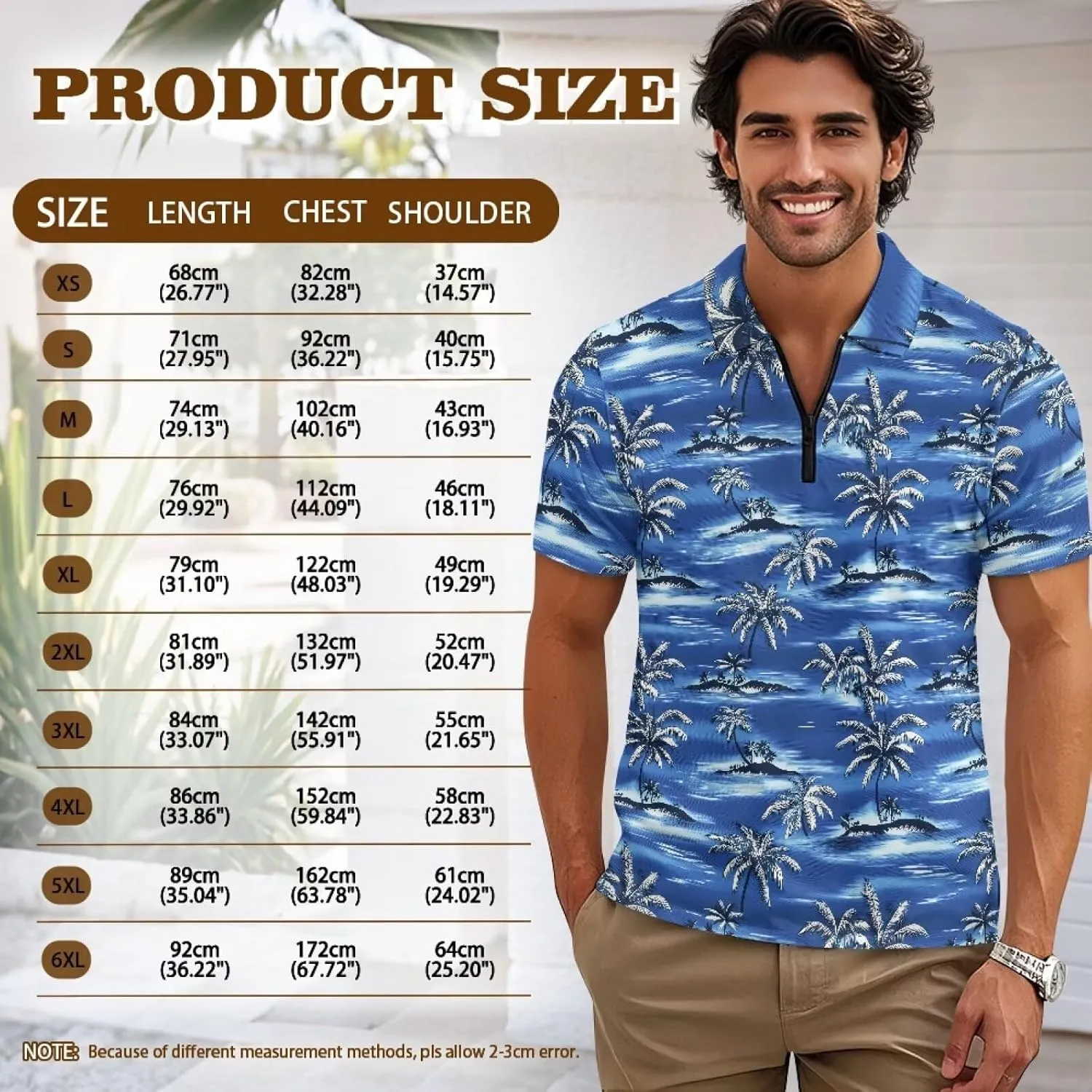 Men's Golf Shirts Short Sleeve Zipper Shirt Casual Slim Fit Sports Golf Shirt Summer Athletic Tennis Tops