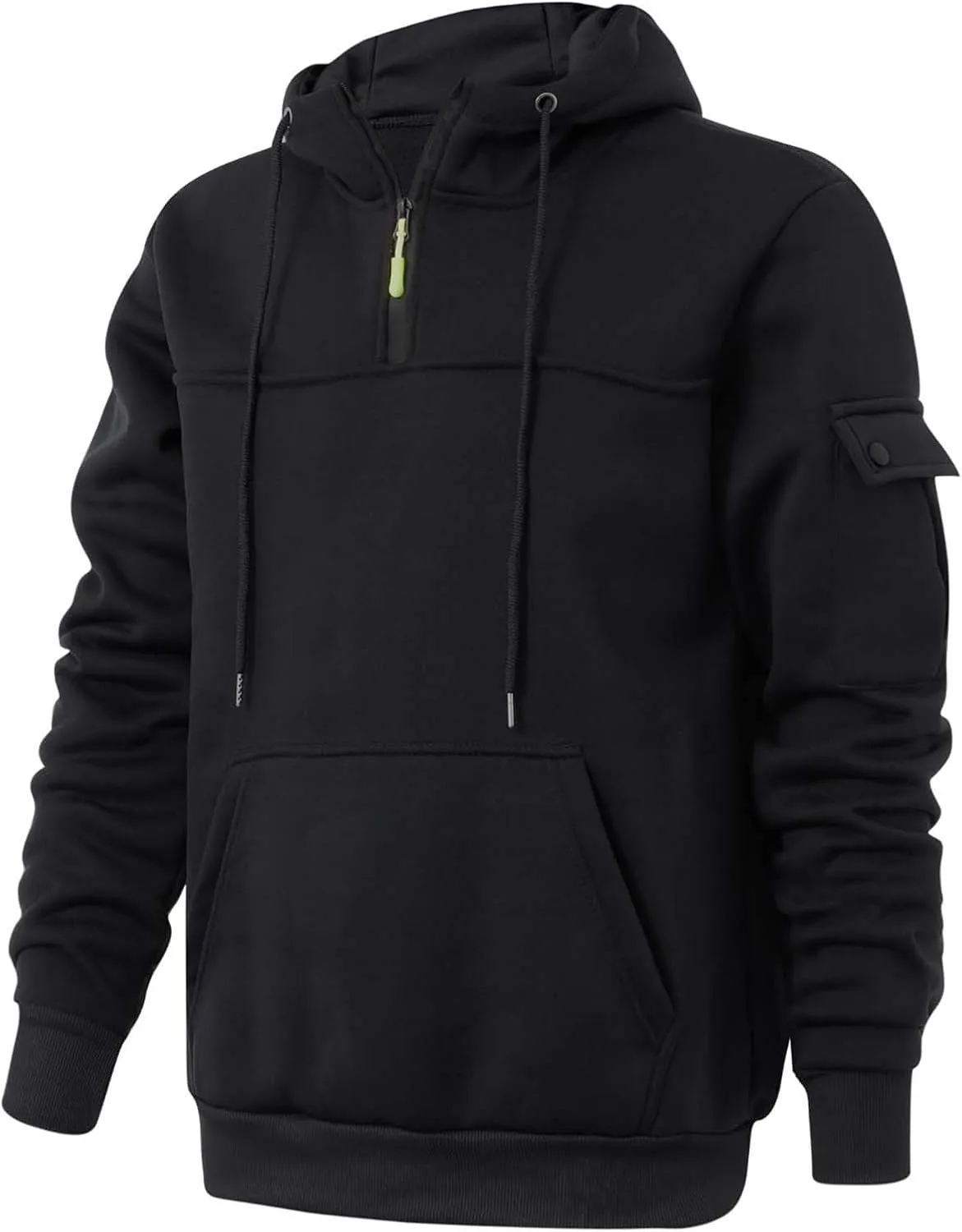 Men's Heavyweight Full Zip Fleece Hoodie Casual Cotton Hooded Fleece Drawstring Hoodies Pullover Sweatshirts