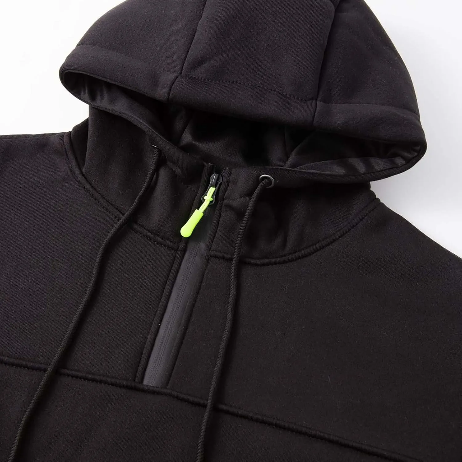 Men's Heavyweight Full Zip Fleece Hoodie Casual Cotton Hooded Fleece Drawstring Hoodies Pullover Sweatshirts