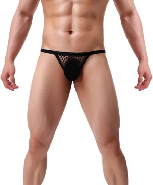 Men's Lace Underwear Panties Boxer Briefs Breathable Cool Low Rise Stretch Thongs Underpant Sponge