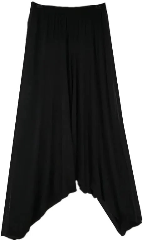 Men's Large Crotch Harem Pants Dancing Casual Trousers Black Green Blue White Black 3XL