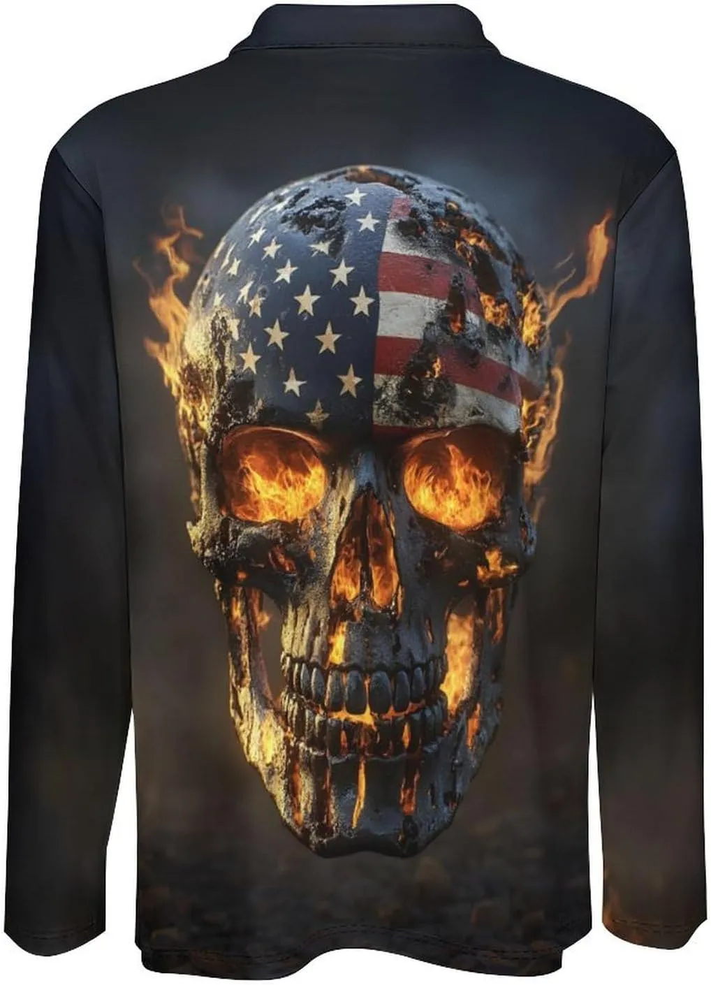 Men's Long Sleeve Polo Shirt Novelty 3D Printed Quick-Dry Golf Shirts Regular Fit Jersey Tennis Shirt