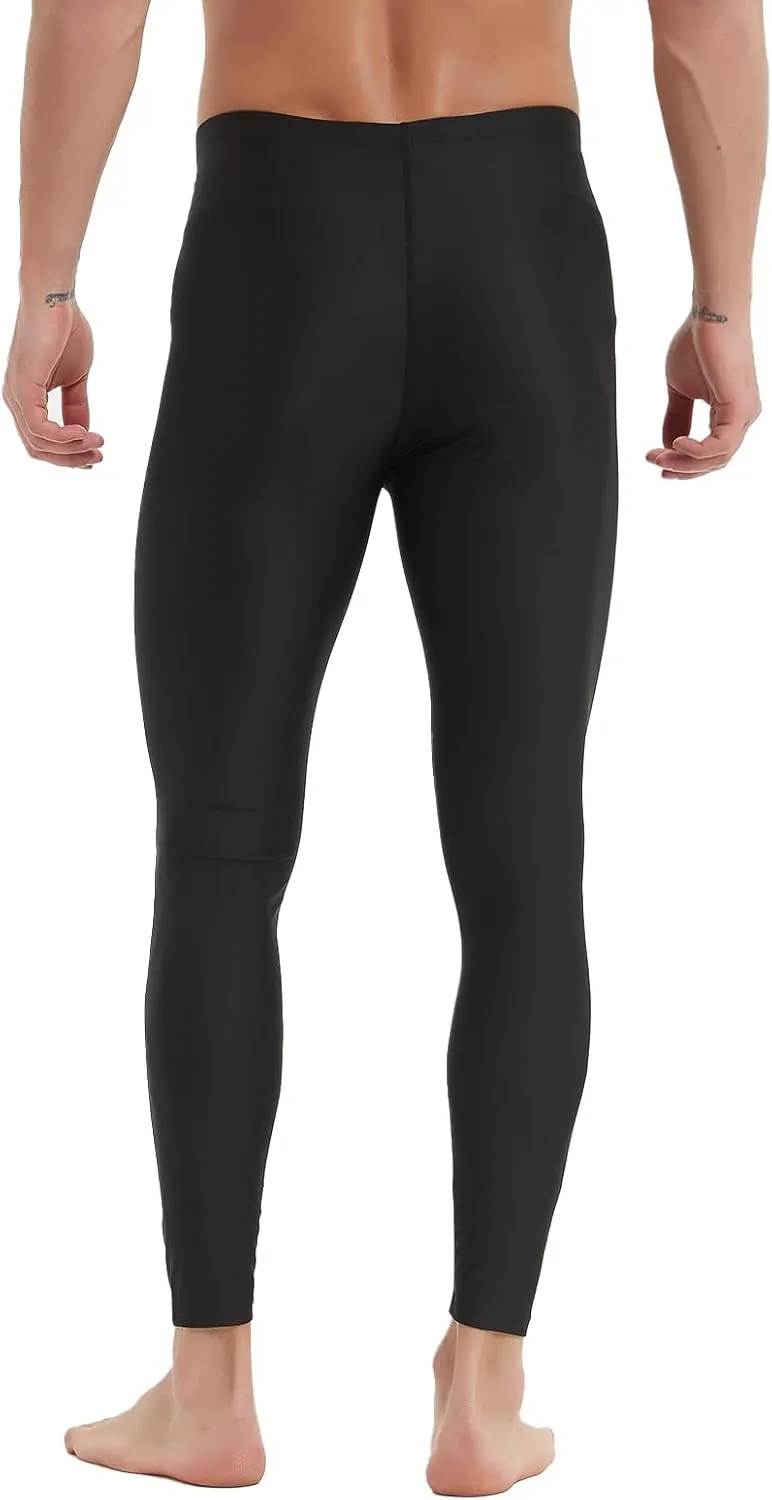Men's Long Swim Pants UV Protection Compression Workout Surfing Legging Quick-Dry & Breathable Swimming Pants