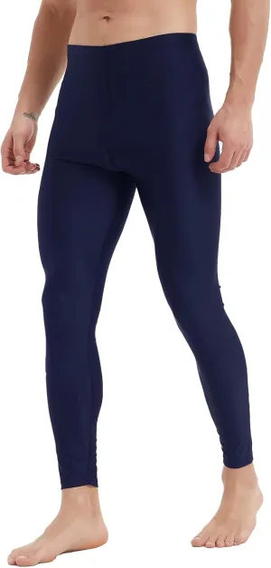 Men's Long Swim Pants UV Protection Compression Workout Surfing Legging Quick-Dry & Breathable Swimming Pants