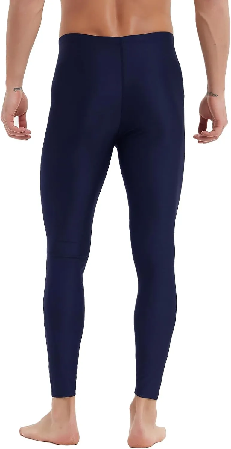 Men's Long Swim Pants UV Protection Compression Workout Surfing Legging Quick-Dry & Breathable Swimming Pants