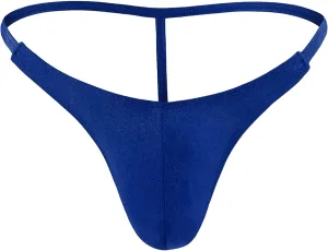 Men's Low Waist Solid Color Thong G String Breathable Men Boxer Briefs Silky Sexy Bulge Pouch Underwear