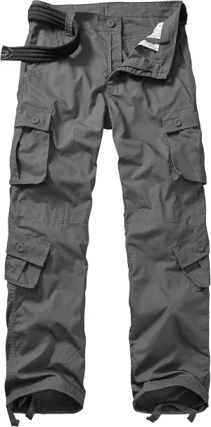 Men's Outdoor Hiking Pants, Tactical Pants Lightweight Casual Work Ripstop Cargo Pants for Men with Pockets