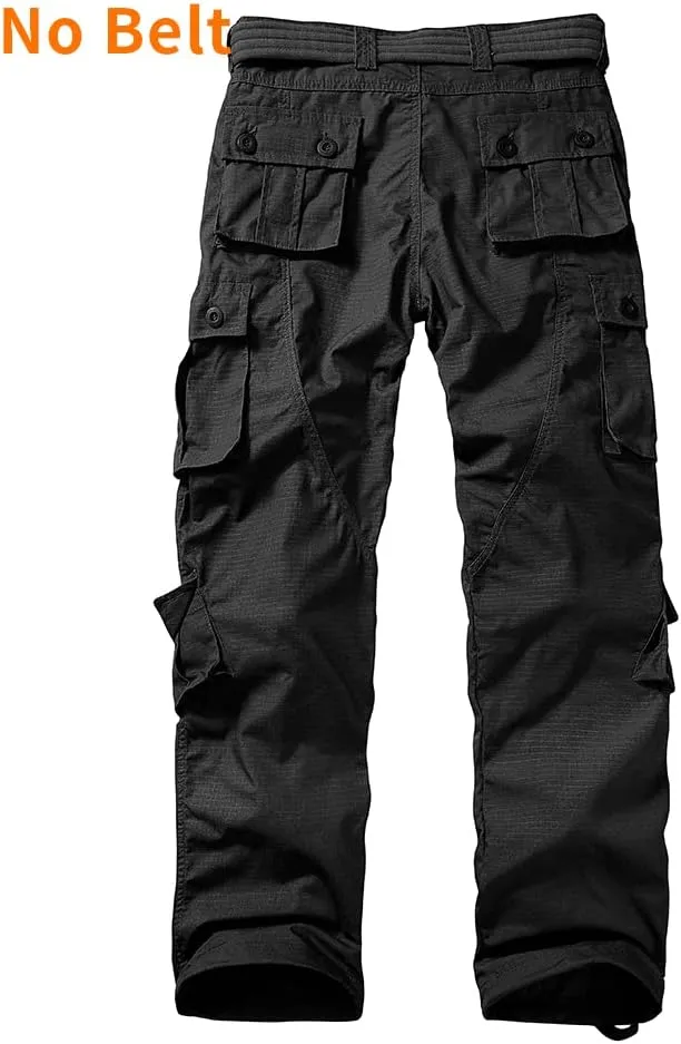 Men's Outdoor Hiking Pants, Tactical Pants Lightweight Casual Work Ripstop Cargo Pants for Men with Pockets