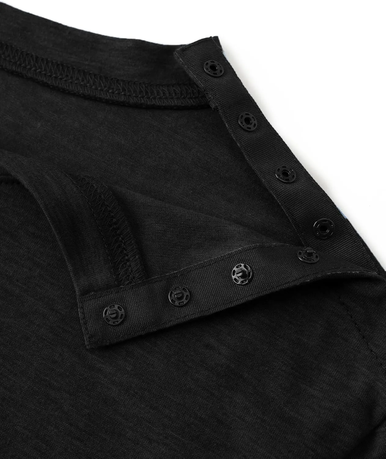 Men's Post Shoulder Surgery Recovery Shirts Tear Away Short Sleeve Full Open Side Snap Dialysis Chemo Clothing