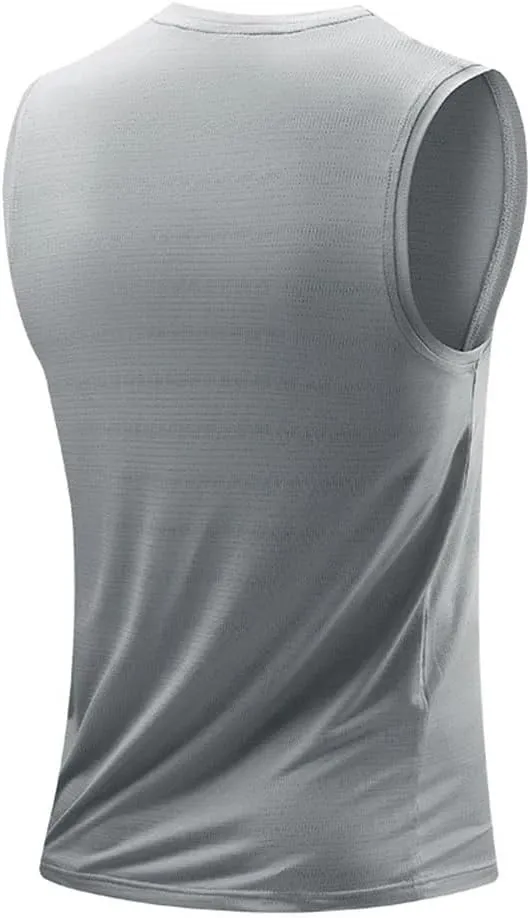 Men's Quick Drying Gym Tank Top Men Fsleeveless Male Mesh Breathable Fitness Sports Vest