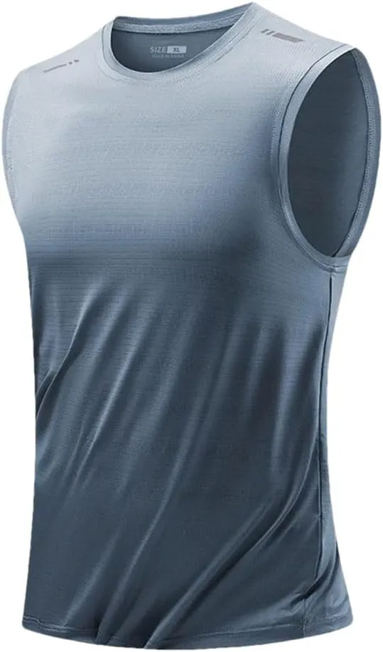 Men's Quick Drying Gym Tank Top Men Fsleeveless Male Mesh Breathable Fitness Sports Vest