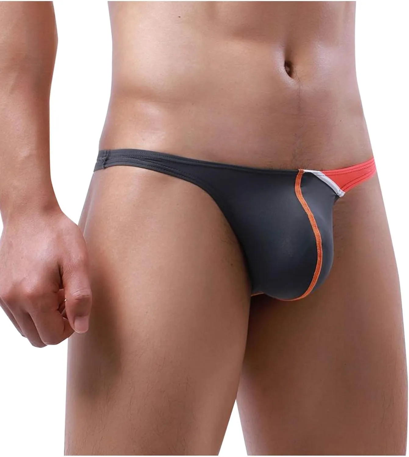 Men's Sexy Briefs Low Waist Front Pouch Underwear Quick Dry Breathable Close Fitting Panties Sports Underpants