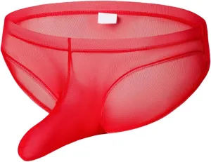 Men's Sexy Little Thong Underwear See Through Pouch G-string Breathable Under Panties Briefs