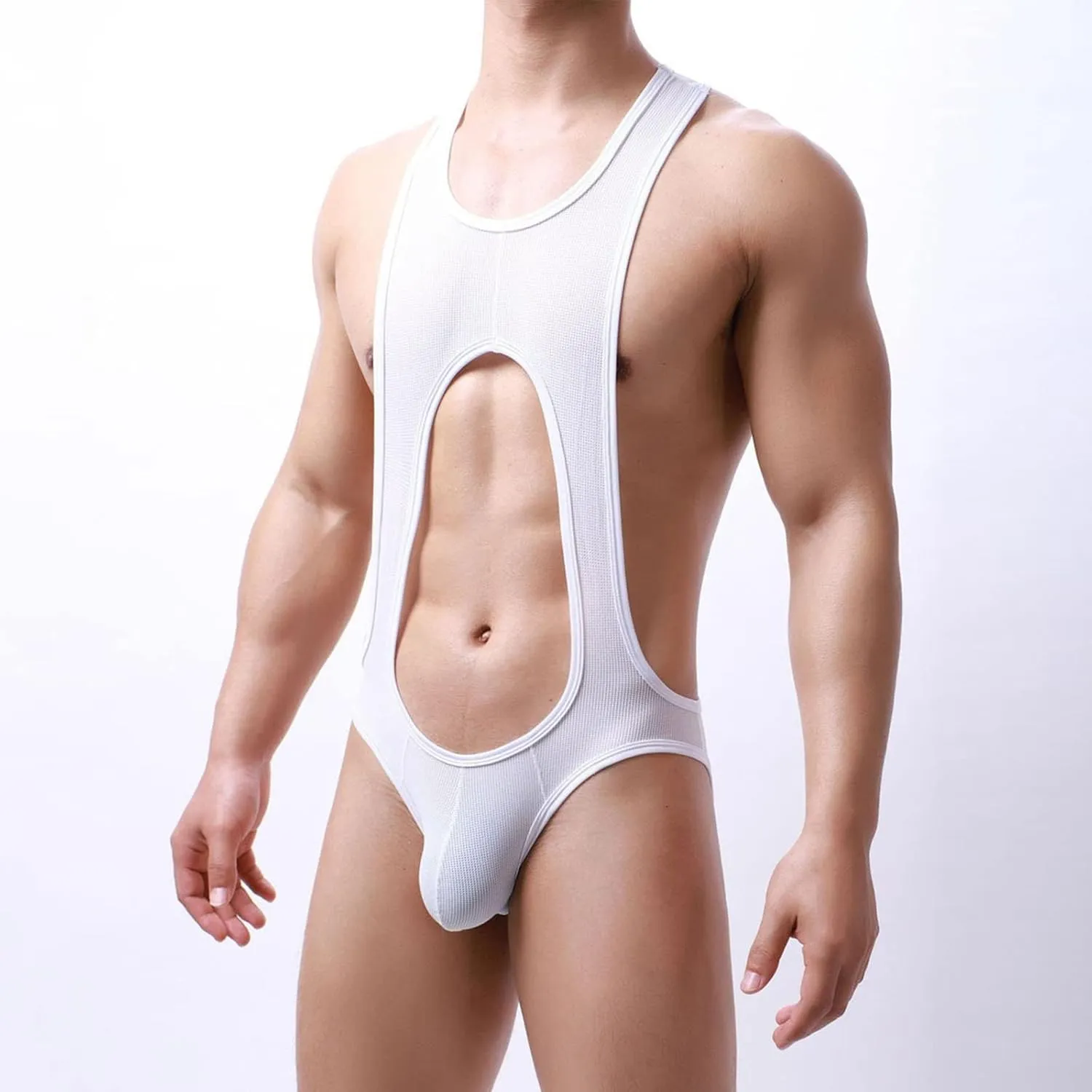 Mens Sexy Underwear Lingerie,Tangas Para Hombres Fine Mesh Breathable Underwear Fashion Youth Tank Top