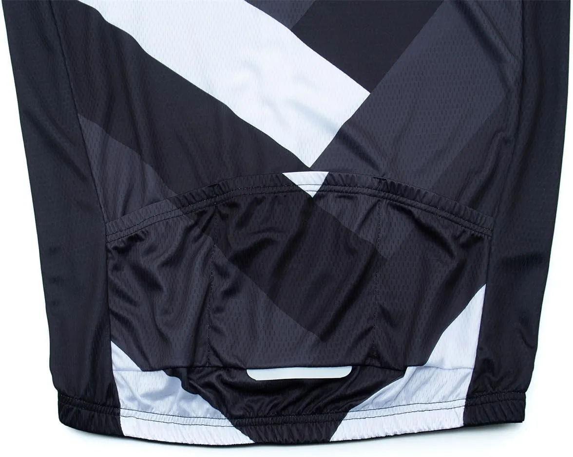 Men's Short Sleeve Bike Cycling Jersey Quick Dry Breathable Reflective Biking Shirts with 3 Rear Pockets