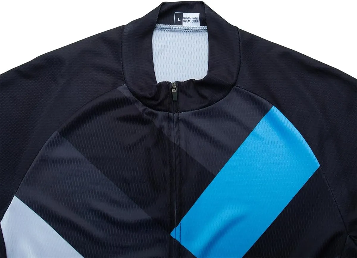 Men's Short Sleeve Bike Cycling Jersey Quick Dry Breathable Reflective Biking Shirts with 3 Rear Pockets