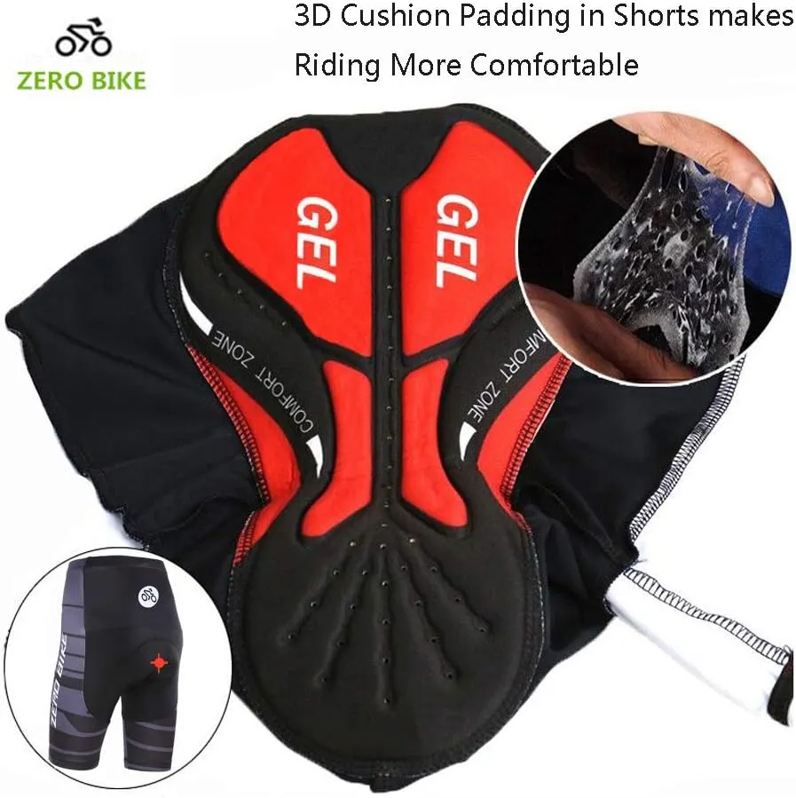 Men's Short Sleeve Cycling Jersey Set Breathable Quick Dry 3D Padded Bicycle Shorts MTB Bike Clothing