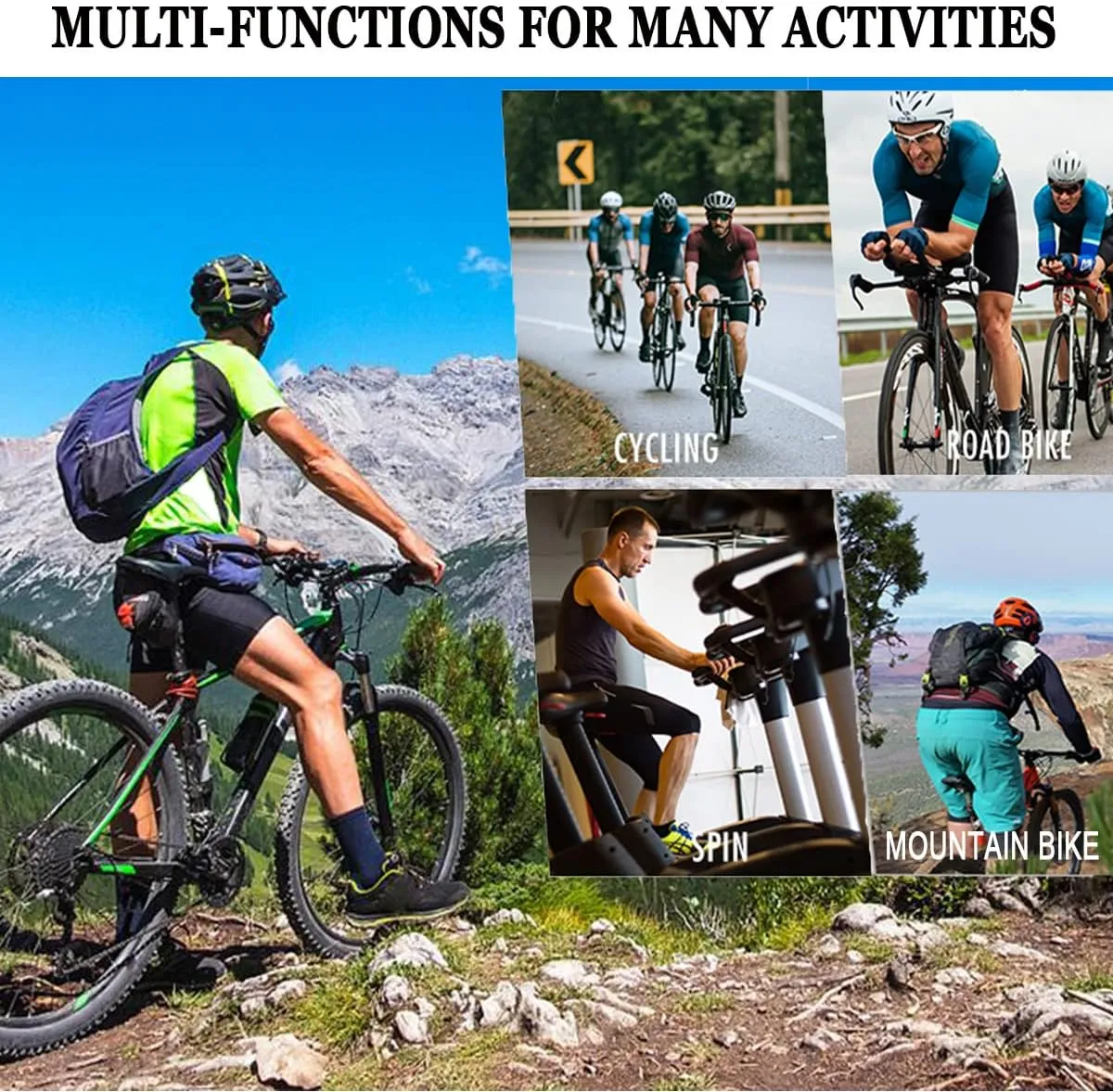 Men's Short Sleeve Cycling Jersey Set Breathable Quick Dry 3D Padded Bicycle Shorts MTB Bike Clothing