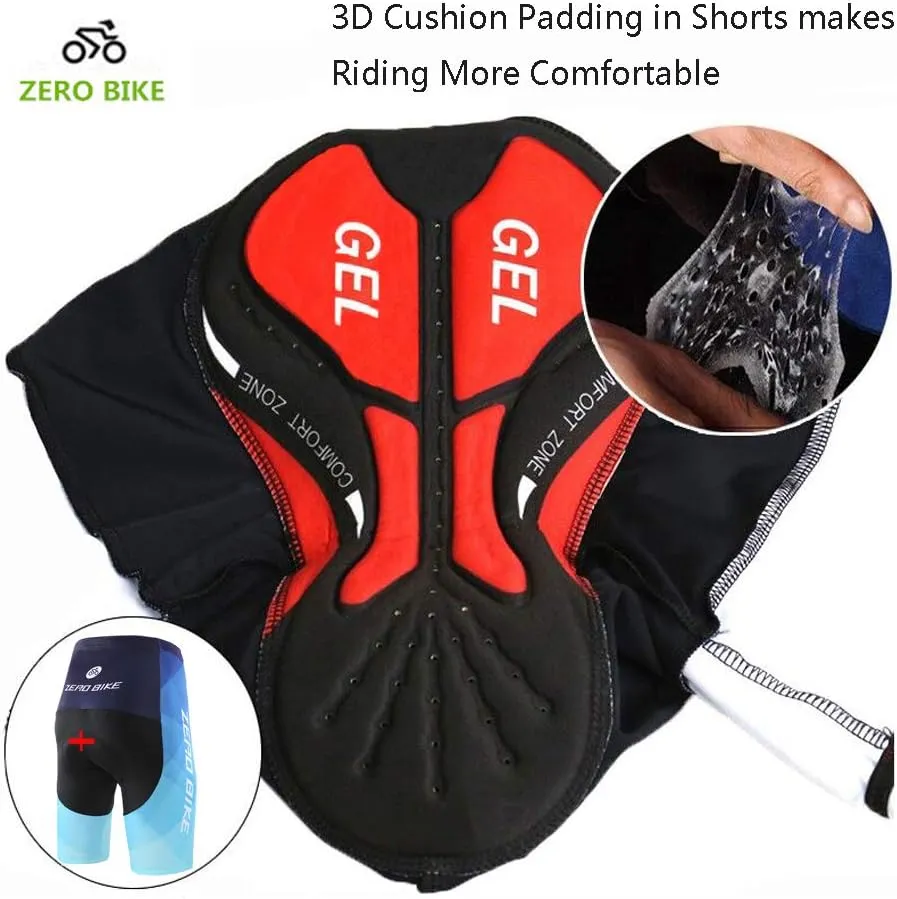 Men's Short Sleeve Cycling Jersey Set Breathable Quick Dry 3D Padded Bicycle Shorts MTB Bike Clothing