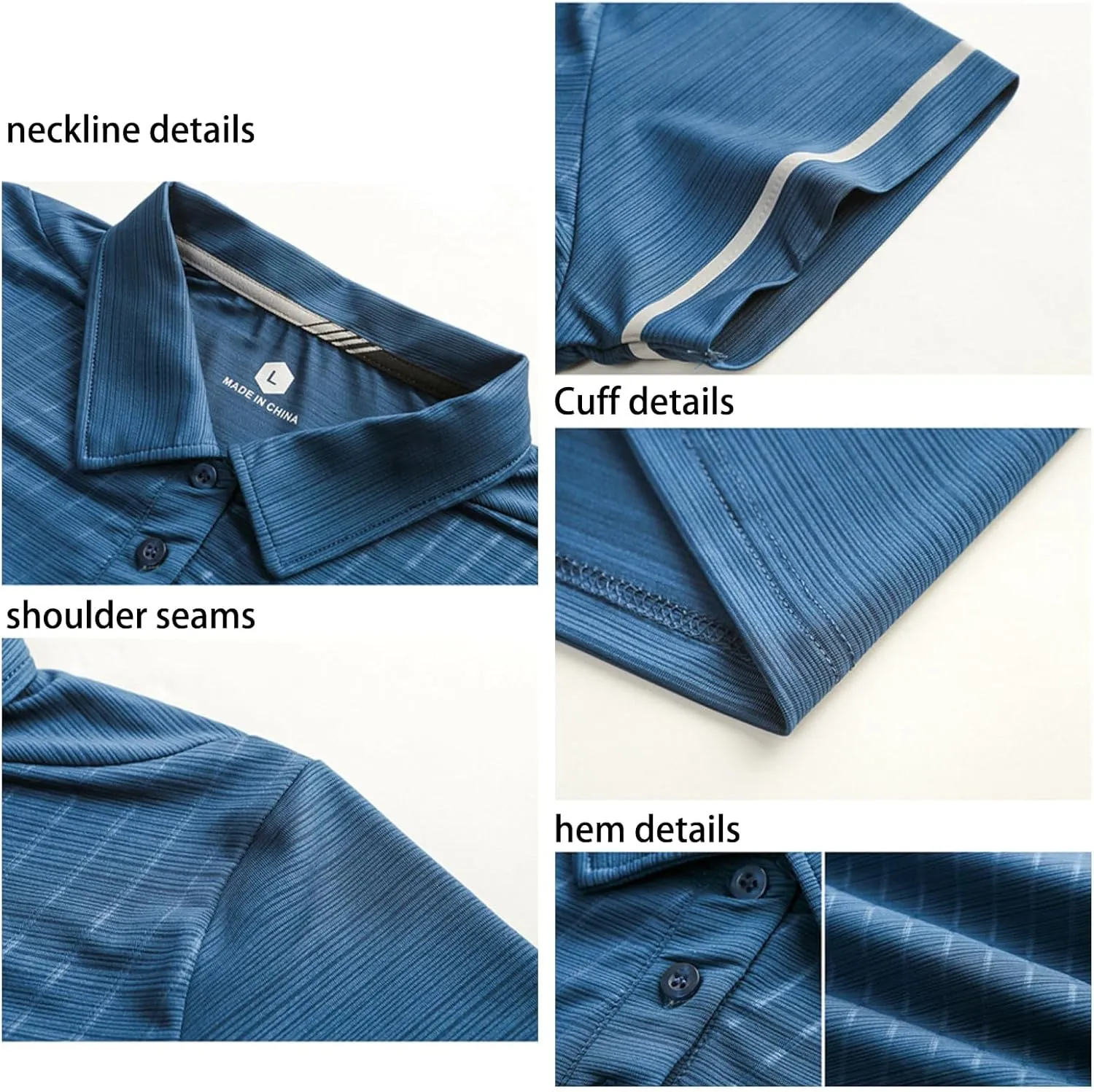 Men's Short Sleeve Polo Shirt Solid Color Quick Dry Breathable Top Thin Shirt