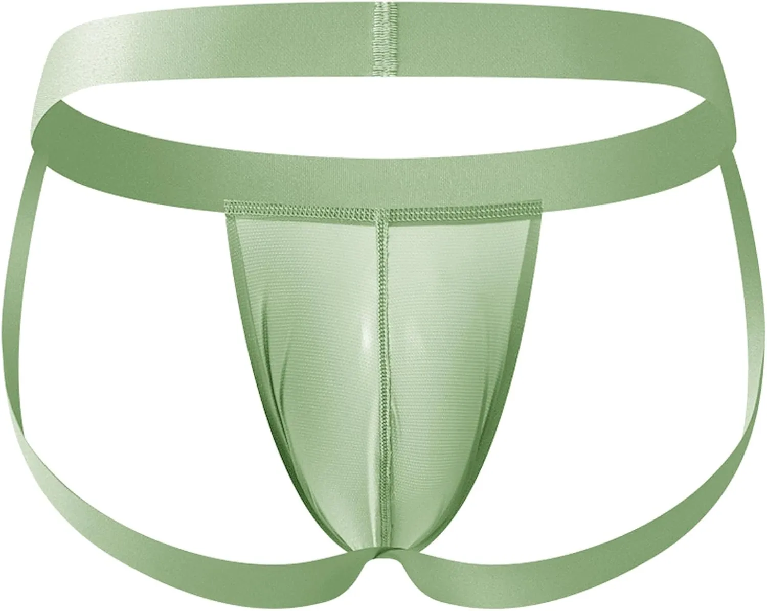 Men's Stretchy Elastic Breathable Bikini Underwear Sexy Thong Brief Pouch Design Lingerie Singlet Borat