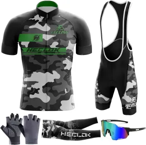 Men's Summer Short Breathable Bike Shirt Quick-Dry Bib Short Kits GEL Paddad2024 Newest Cycling Jersey Set