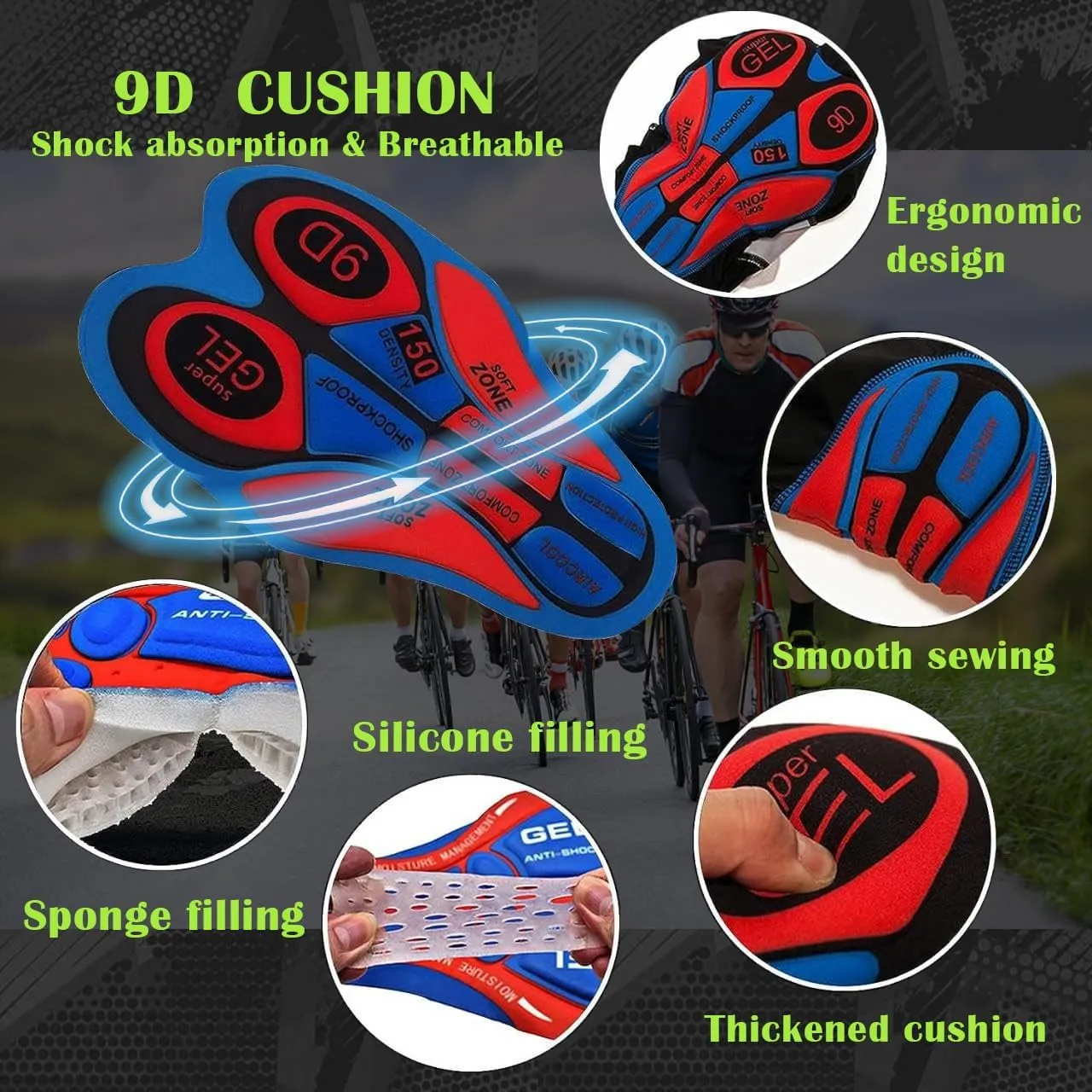 Men's Summer Short Breathable Bike Shirt Quick-Dry Bib Short Kits GEL Paddad2024 Newest Cycling Jersey Set